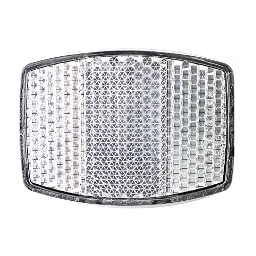 White Bicycle Reflector Light - Handlebar & Seatpost Mount