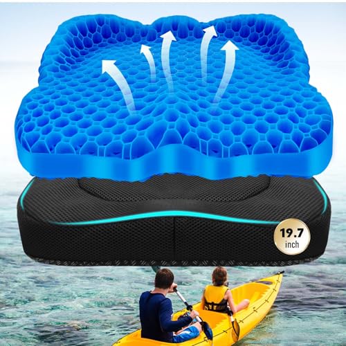 NEW-Vi Blue Extra Large Anti-Slip Kayak Seat Cushion Gel Waterproof Pain Relief