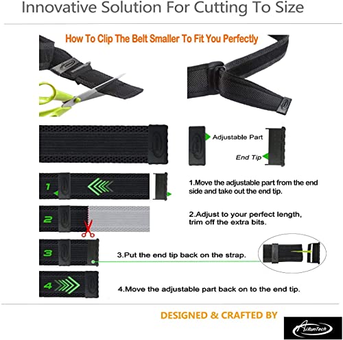 Hydration Running Belt with 2 Water Bottles - Black & Green