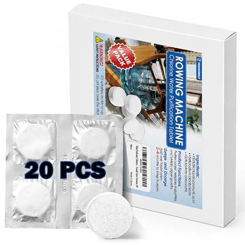 Water Purification Tablets - Bulk Pack for Rowing Machines (20 Count)