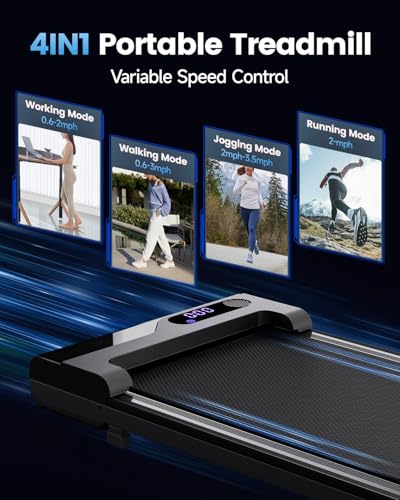 Compact Walking Pad Treadmill for Home & Office - Quiet & Portable