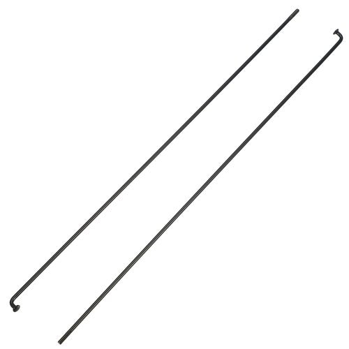 X AUTOHAUX 40 Pcs 14G J Bend 226mm x 2mm Bike Bicycle Spokes with Nipples Steel Black