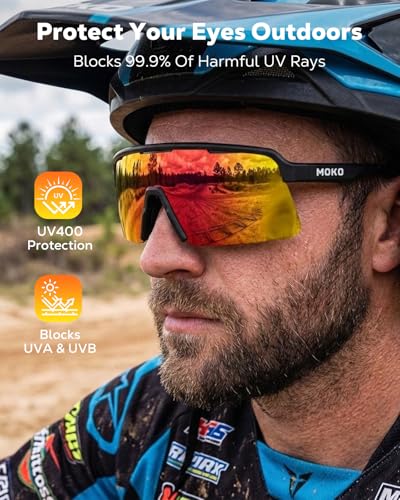 Polarized Running Sunglasses - Lightweight TR90 Cycling Glasses - Orange