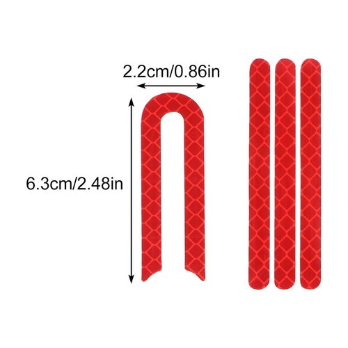 Abaodam Scooter Reflective Strips 5 Pack Waterproof Bike Warning Stickers Cycling Reflective Decals for Night Safety Visibility