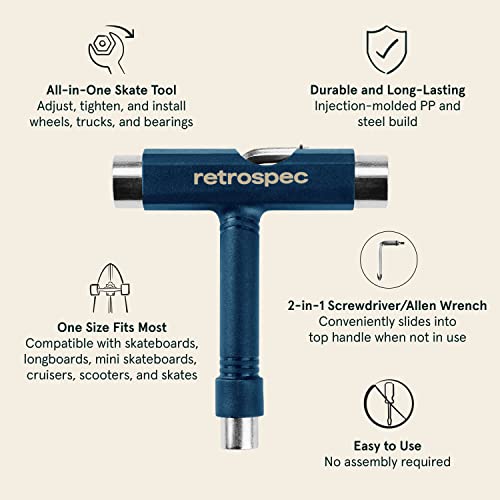 Portable Multi-Function Skate Tool - Navy - Allen Wrench & Screwdriver