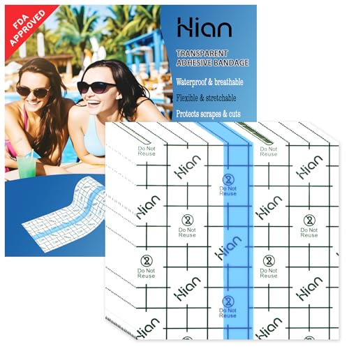 Tattoo Aftercare Waterproof Bandage - 50 Pre-Cut 4x4 Inch Sheets