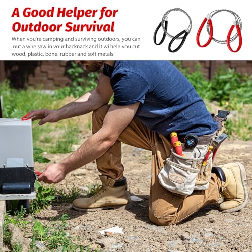4PCS Stainless Steel Wire Saw Set - Mini Camping Saws for Survival