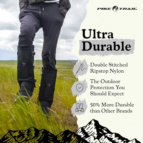 Snake Leg Gaiters - Waterproof & Bite Protective Leg Gear - Black