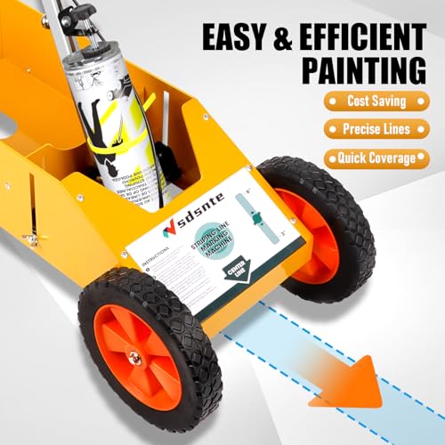 2 in 1 Detachable Parking Striping Line Marking Machine & Wand - Upgraded