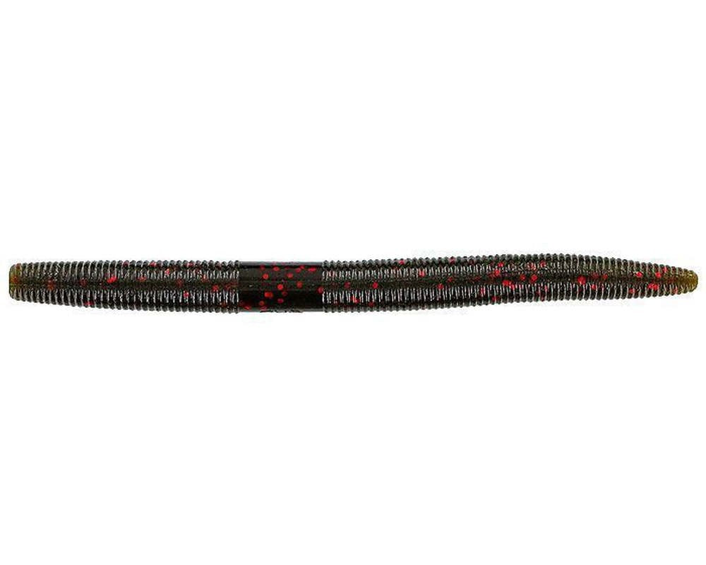 Yamamoto 9-10-318 Senko Worm, 5" 10pk, Green Pumpkin with Large Red, One Size