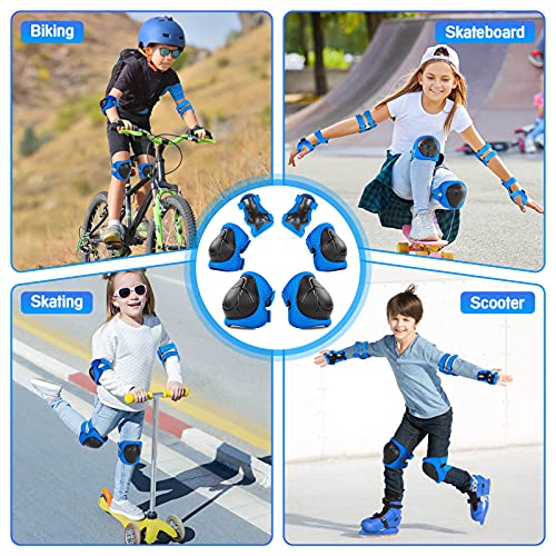 Kids Protective Gear Set - Knee Pads, Elbow Pads & Wrist Guards for Ages 3-14