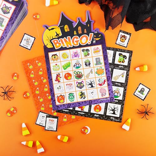 Halloween Bingo Game for Kids - 32-Player Set - Castle Edition