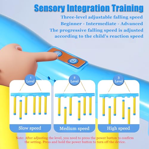 Reaction Training Game - Adjustable Speed Drop Sticks - Blue