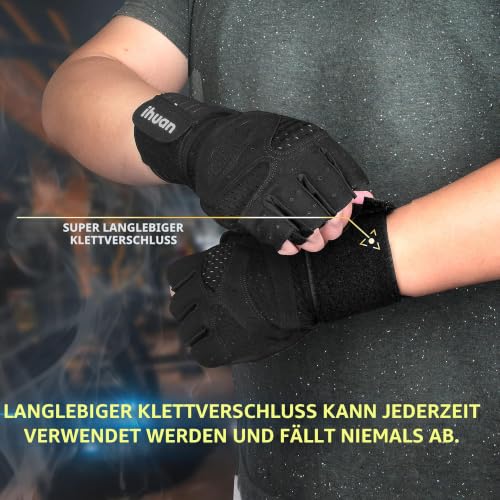 Ventilated Weight Lifting Workout Gloves with Wrist Support