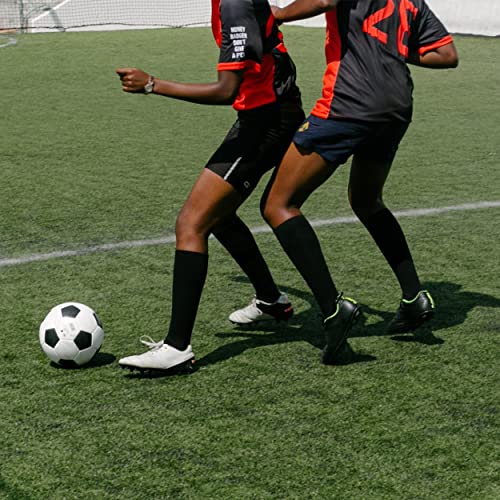 HAPYCEO Soccer Knee-High Socks 2P Black/2P (2, 6, 12 Pairs) for Baseball/Softball/Football