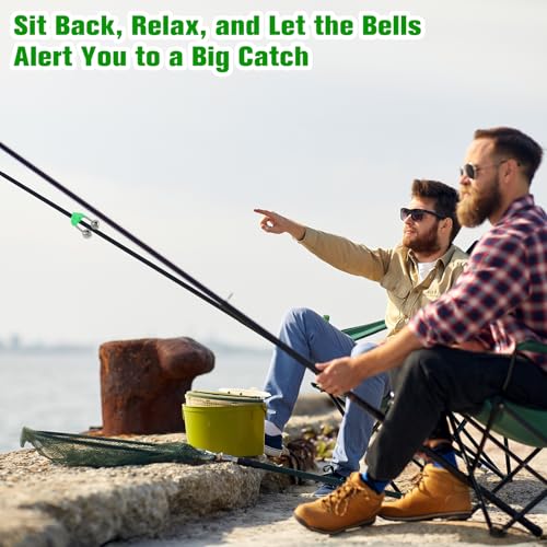 OHOH Fishing Bells Clips with Dual Alarm Bells - Set of 10
