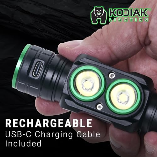Kodiak Rechargeable 3000 Lumen Headlamp with Detachable Work Light & Magnetic Base