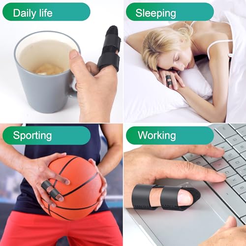 Adjustable Finger Splint Set - 4 Pack for Trigger, Mallet & Arthritis Pain