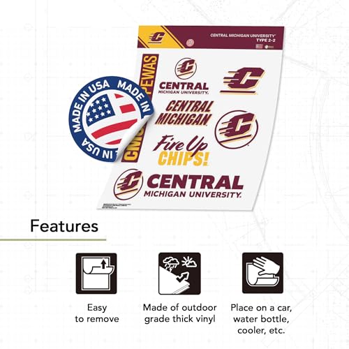 Central Michigan Chippewas Sticker - Official Vinyl Decal