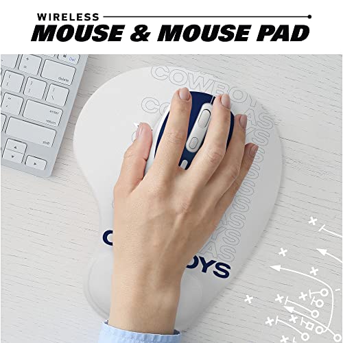 Wireless Mouse and Mouse Pad Combo with Gel Wrist Rest