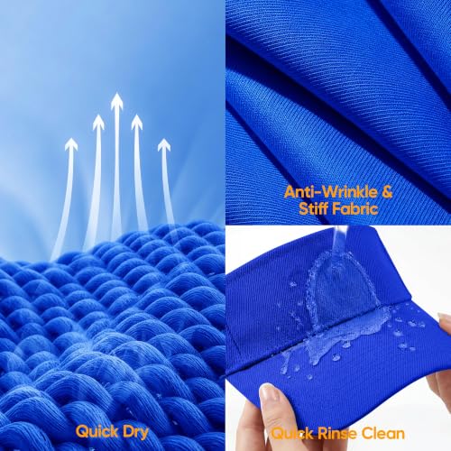 Cooraby Adjustable Sun Visor Hat for Women & Men - Royal Blue