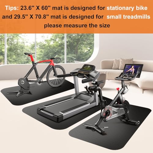 Exercise Bike Mat - Foldable Treadmill Mat 29.5" x 60"