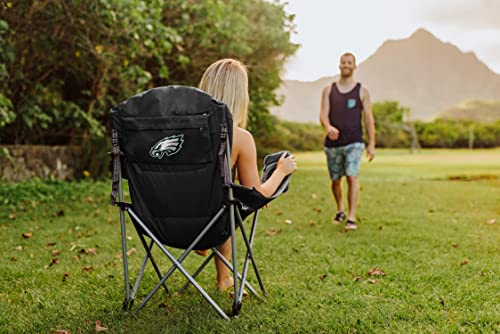 NFL Reclining Camp Chair - Philadelphia Eagles - Black with Gray Accents