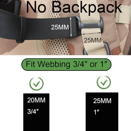 Chest Harness Strap for Backpack - Adjustable 9" to 17.5"