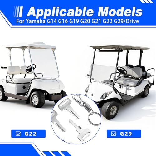 Golf Cart Keys Replacement - 4 Pack for Yamaha G14 G16 G19 G20 G21 G29
