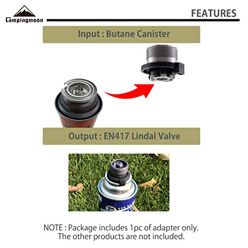 Butane Canister to EN417 Lindal Valve Adapter - Vertical Type Z11