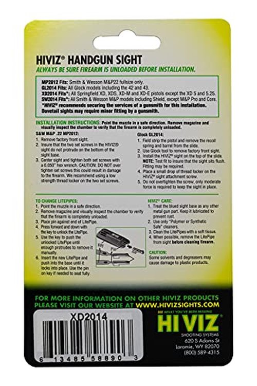 HIVIZ XD2014 Springfield Armory XD Interchangeable LITEWAVE Front Handgun Sight