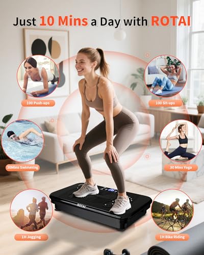 Whole Body Vibration Plate Machine for Weight Loss - Bright Black