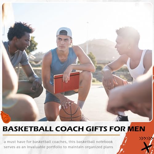 Eaasty 2 Pack Christmas Basketball Coaching Notebook with PU Leather, Large B5 Size