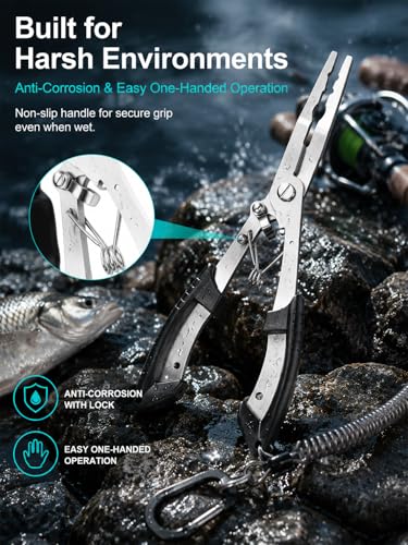 420 Stainless Steel Fishing Pliers with Line Cutter & Hook Remover