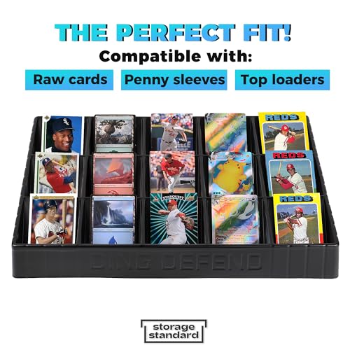 15-Compartment Card Sorting Tray - Stackable Trading Card Organizer