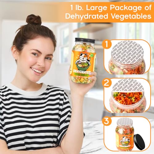 Egcina 16oz Dehydrated Vegetable Mix for Ramen - Natural, Gluten-Free Toppings
