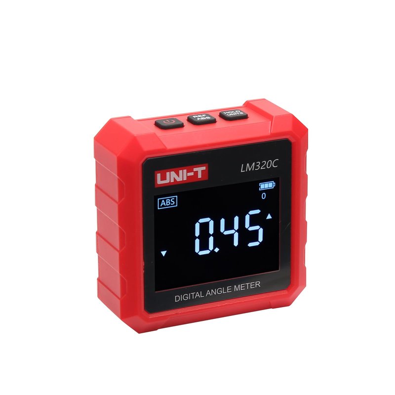 UNI-T LM320C Digital Angle Finder 4x90° Inclinometer 3 Side Magnetic Electronic Goniometer with Backlight LCD, Data Hold
