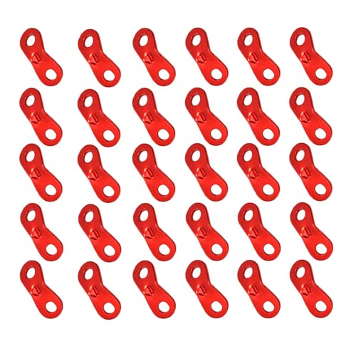 30-Pack Aluminum Alloy Tent Rope Tensioners - Dual Hole Design