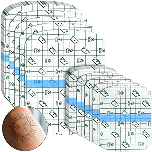 Nuanchu Waterproof Adhesive Tattoo Bandages 60 Pcs - 3.9x5.1 & 6x7.7 Inch Skin Cover