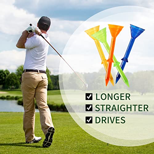ToVii 3-1/4" Plastic Golf Tees 40 Pack - Blue & Green, Unbreakable & Durable