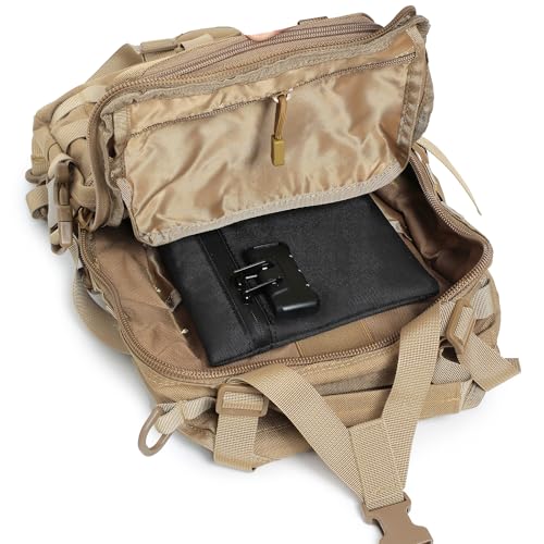 Tactical Tool Bag with Combination Lock - 9.4" x 6.5" - Black