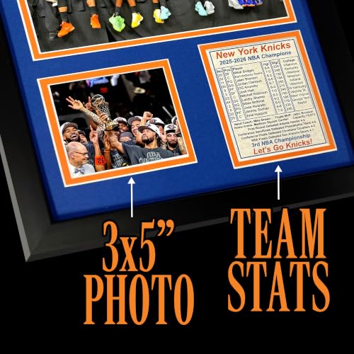 Knicks Basketball 2025-2026 Champions Framed Picture Collage - Podium 12"x15"