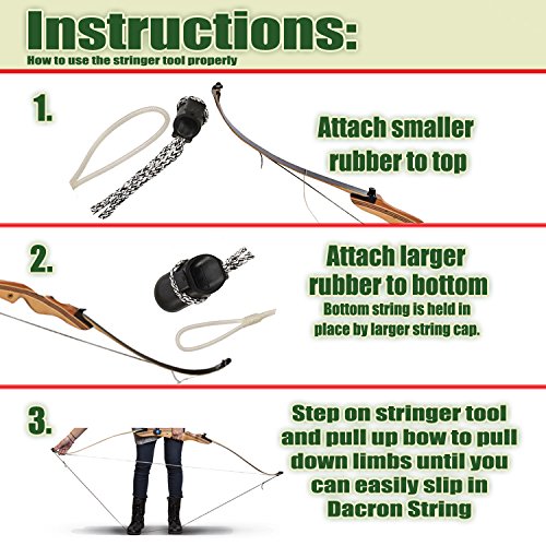 KESHES Recurve Bow Stringer Tool for Safe & Easy Bow Stringing