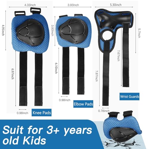 Adjustable Kids Bike Helmet Set - Small 18.9"-21.3" - Blue