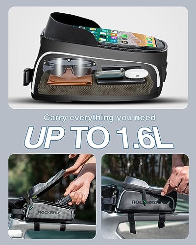Waterproof Bike Phone Front Frame Bag - Fits Phones Under 7"