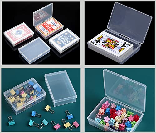 Clear Plastic Card Storage Boxes - 6 Pcs for Trading & Playing Cards
