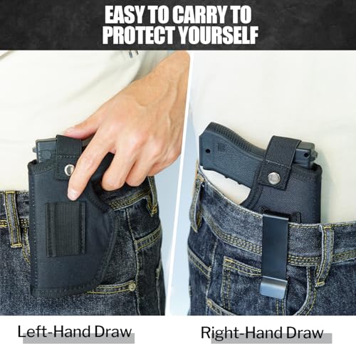 IWB/OWB Pistol Holster for Men & Women - Classic Black