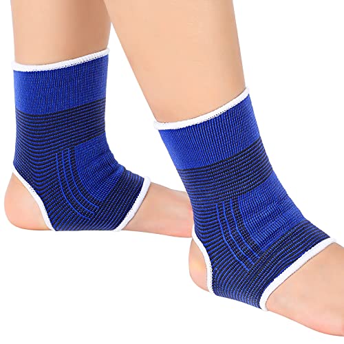 Kids Ankle Brace Support - 4 Pcs Set, Dark Blue, Ages 5-10