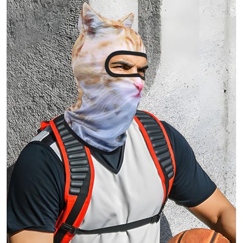 3D Cat Balaclava Face Mask with Ears - Breathable & Lightweight