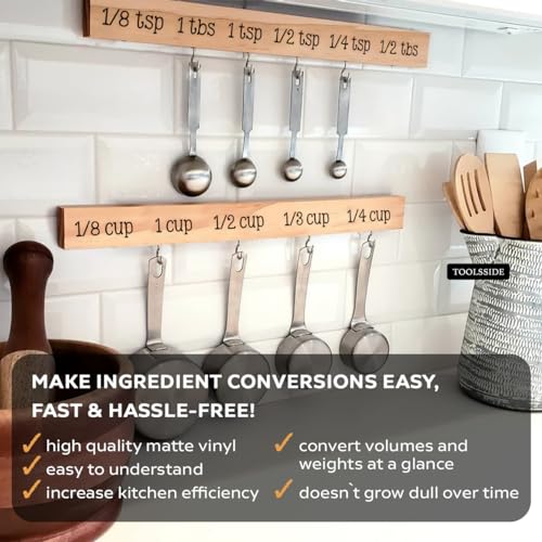 Kitchen Measurement Stickers - Vinyl Conversion Chart Decals